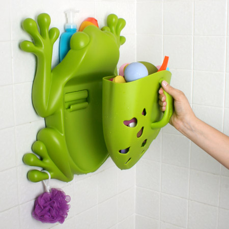 boon frog pod bath toy scoop